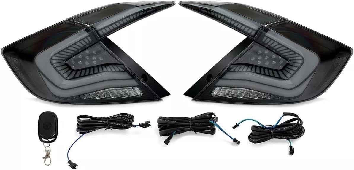 AC Pair RGB Seq Anim LED DRL Rear lights Tail Honda Civic 10 Sedan R 16-20