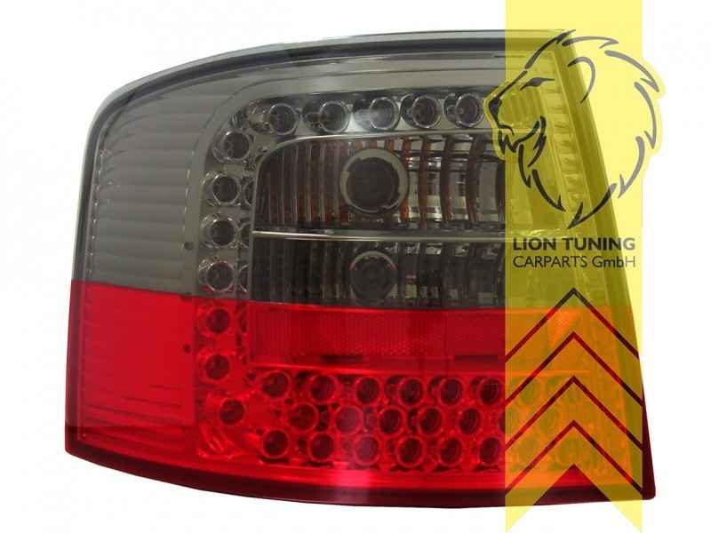 LTG Pair LED Rear Lights Tail Lamps Audi A6 C5 4B Avant 97-05 black red LHD