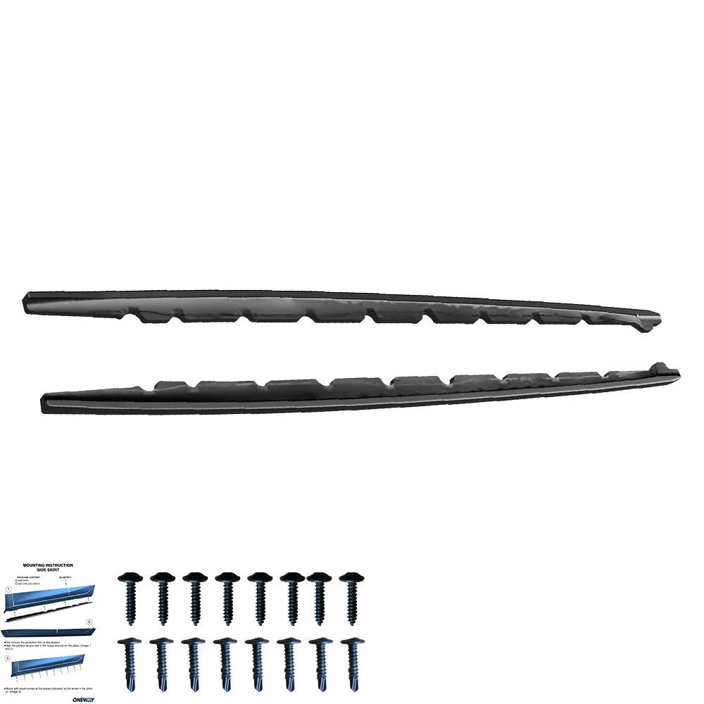 OW Side Skirts Extensions BMW 1 Series F40 M-Pack M135i 19-24 Gloss Black