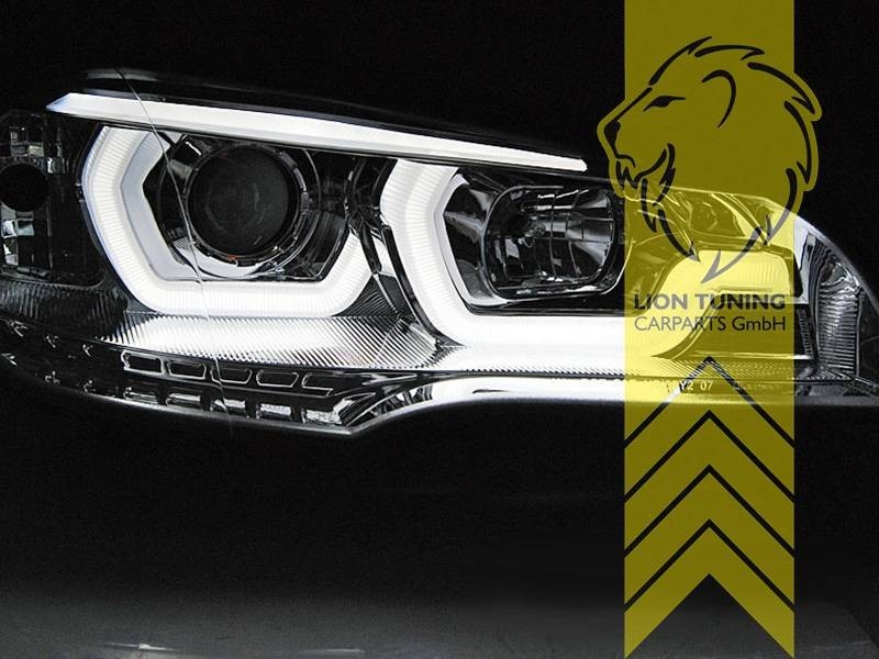 LTG Aftermarket LED DRL Headlights for BMW X5 E70 07+ chrome LHD