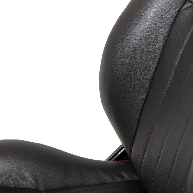 ATST x1 Retro Universal Classic Bucket Seats Black Synth Red Piping + slides