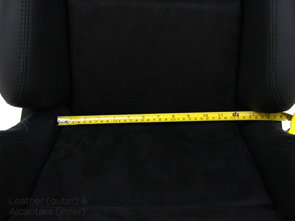 DTK Pair Universal Aftermaket PORSCHE Style 4 Bucket Seats black Synth L slides