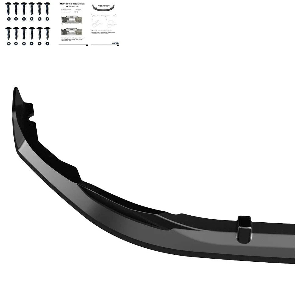 OW Front Bumper Lower Splitter Valance VW Transporter T7 24+ ABS Gloss Black