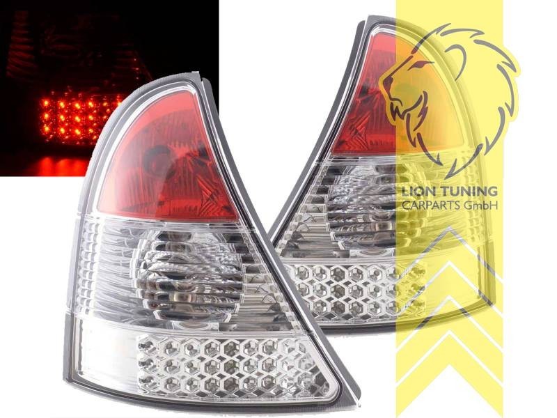 LTG DEPO LED Rear Lights Tail Lamps Renault Clio 2 B BB CB LB SB 01+ chrome LHD