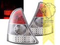 LTG DEPO LED Rear Lights Tail Lamps Renault Clio 2 B BB CB LB SB 01+ chrome LHD