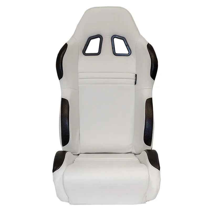ATST x1 Type T Universal Reclining Designer Bucket Seat White Synth Leather