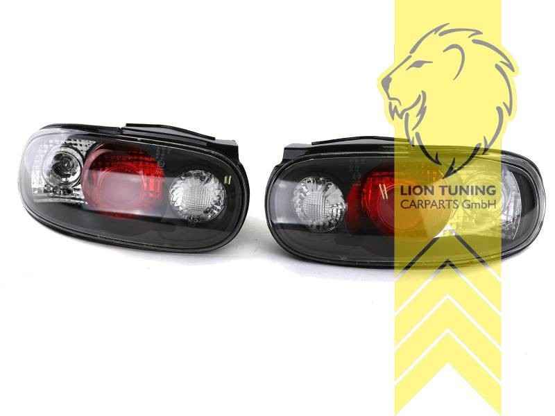 LTG Pair Halogen Rear Lights Tail Lamps Mazda MX5 NA MX-5 Miata 1 MK1 black LHD