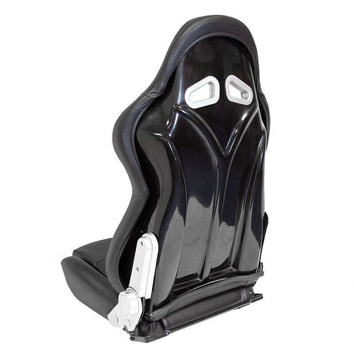 AUTOSTYLE PRO x1 Universal Bucket Seat Black Synth Leather Fibreglass Back