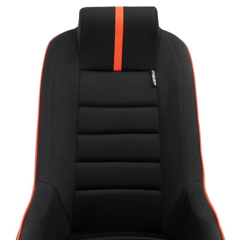 AS x1 Univ Classic RS Black Red Car Kit Fixed Back Bucket Seat + slides