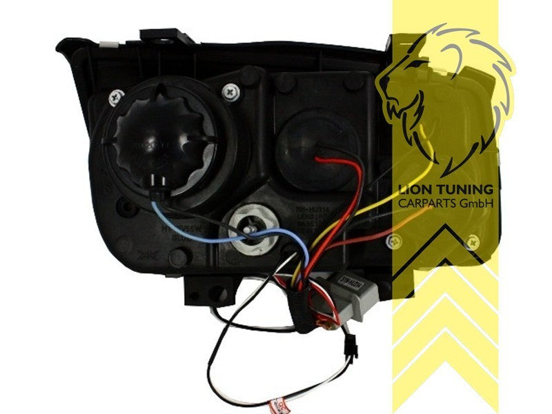 LTG LED Light Bar Headlights VW Bora 1J2 1J6 sedan variant black 98-05 LHD