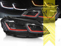 LTG Pair LED DRL Red 5G1 Headlights VW Golf 7 12-17 sedan Variant Cabrio LHD
