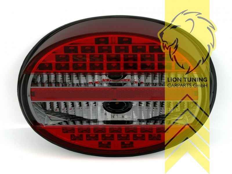 LTG Pair LED Rear Lights Lamps VW Beetle 15 49-03 red black LHD