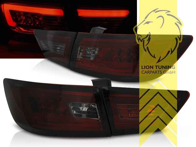 LTG Pair LED Dyna Rear Lights Tail Lamps Renault Clio 4 BH 12-16 red black LHD