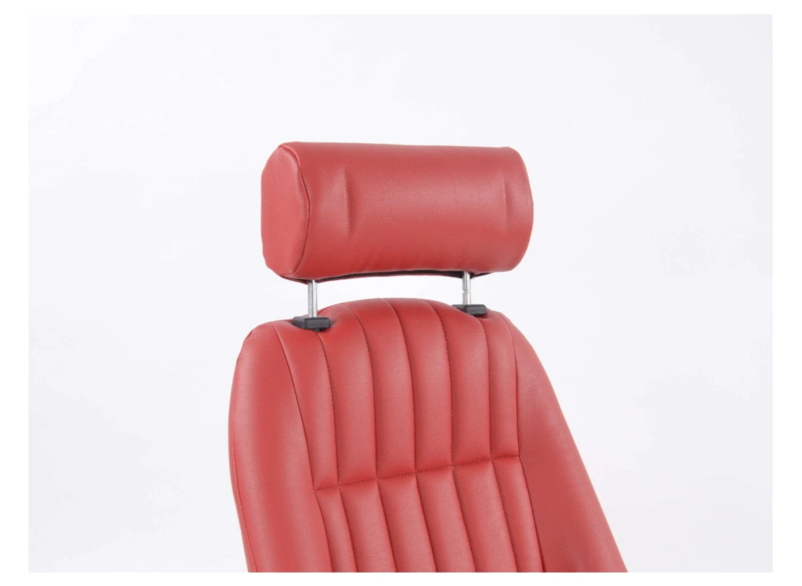 FKA Pair Red Bucket Seats Headrests Classic Car Retro Kit Vintage Fixed Back