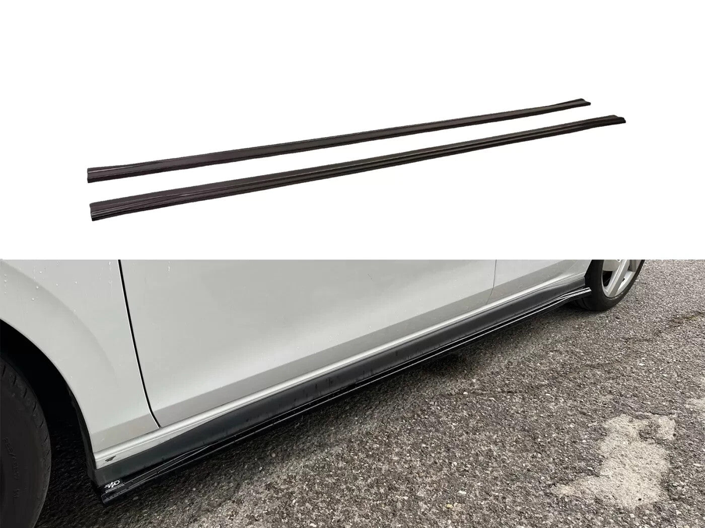 Motordrome Side Skirts Extensions Golf Mk8 GTI GTI Clubsport R-Line Gloss Black