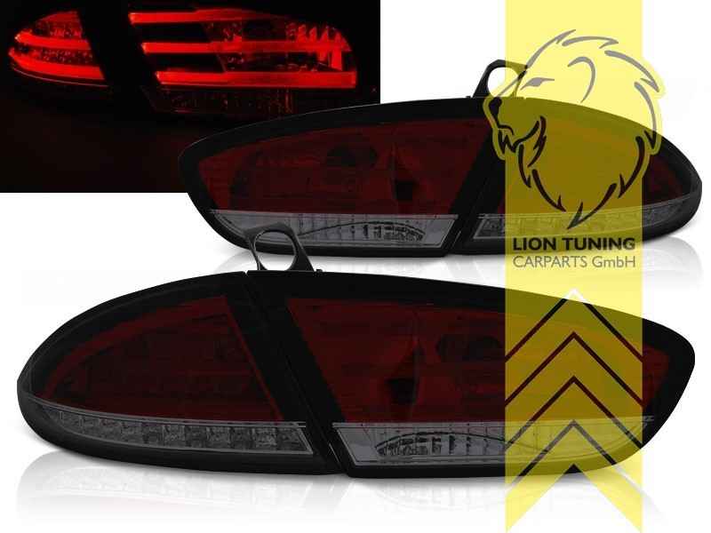 LTG Pair LED Rear Lights Tail Lamps Seat Leon 1P Facelift 09-12 red black LHD