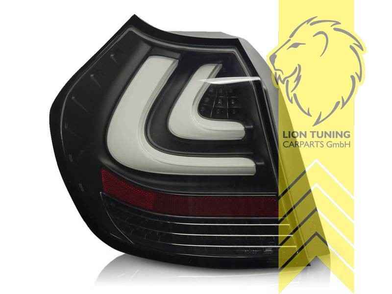 LTG Pair LED Rear Lights Tail Lamps BMW 1 Series E87 03-07 Black Smoke LHD