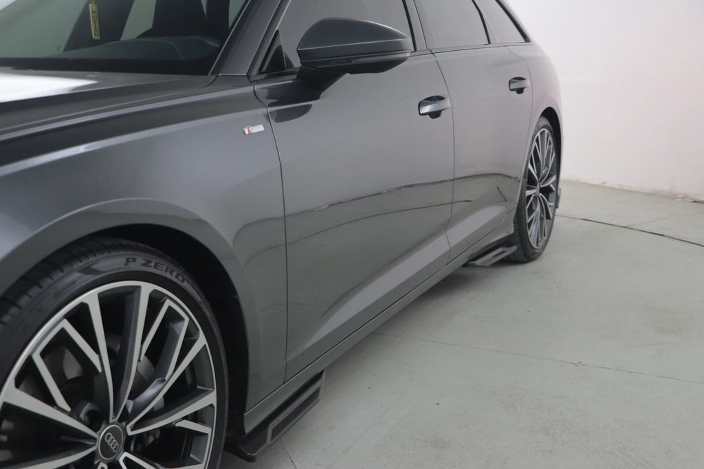 OW Side Skirts Extensions AUDI S6 / A6 S-Line C8 Sedan Avant 2019+ Gloss Black