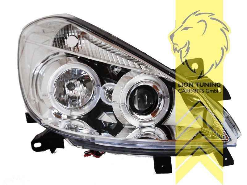 LT LED DRL Halo Ring Halo Headlights Renault Clio 3 C BR CR 05-09 chrome LHD