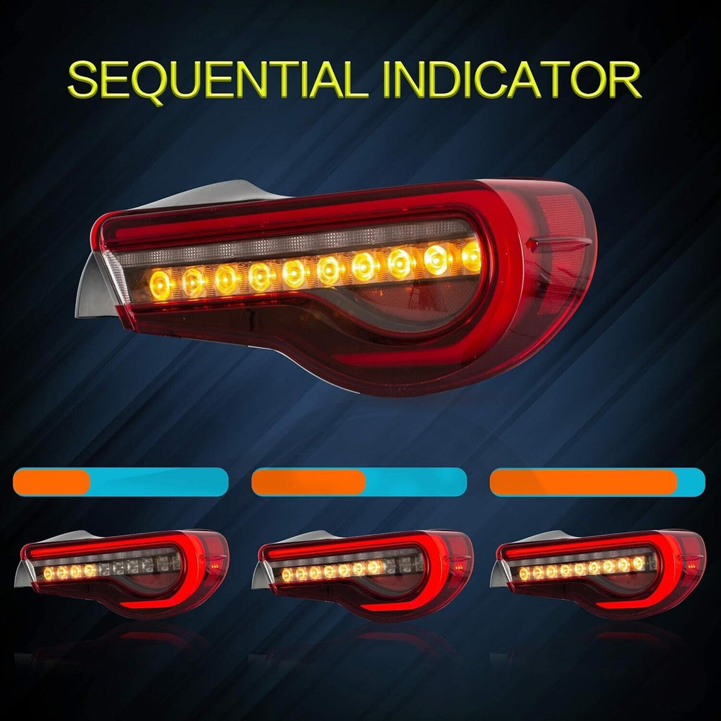 VLAND Toyota 86 GT86 BRZ Scion FR-S Lightbar LED DRL Rear Lights Tail Lamps LHD