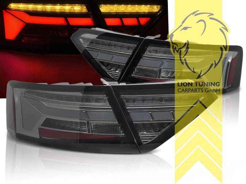 LTG Pair LED Rear Lights Lamps Audi A5 8T 8F Coupe Cabrio SB 11-16 Black LHD