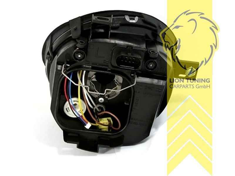 LTG Pair DEPO Headlights + Glass Indicators VW Lupo 6X1 6E1 98-05 Black LHD