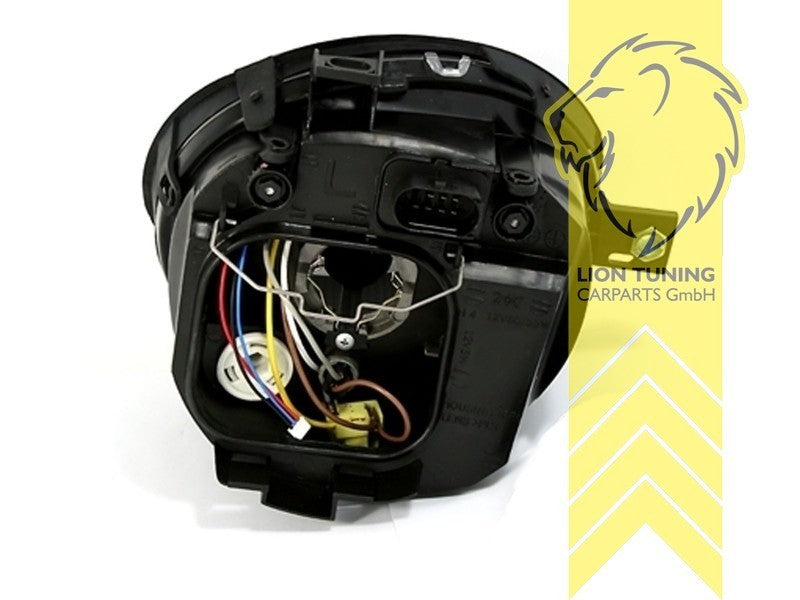 LTG Pair DEPO Headlights + Glass Indicators VW Lupo 6X1 6E1 98-05 Black LHD