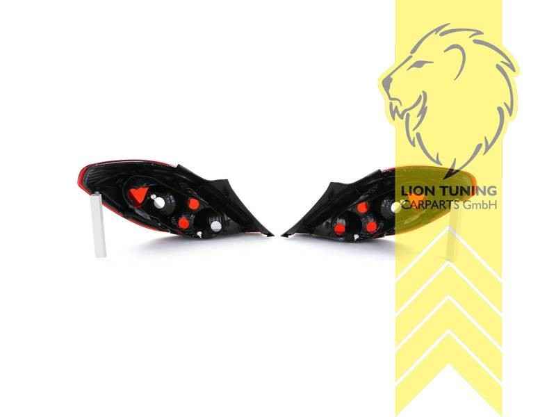 LTG Pair Halogen Rear Lights Tail Lamps Opel Corsa D 06-14 + Facelift black LHD