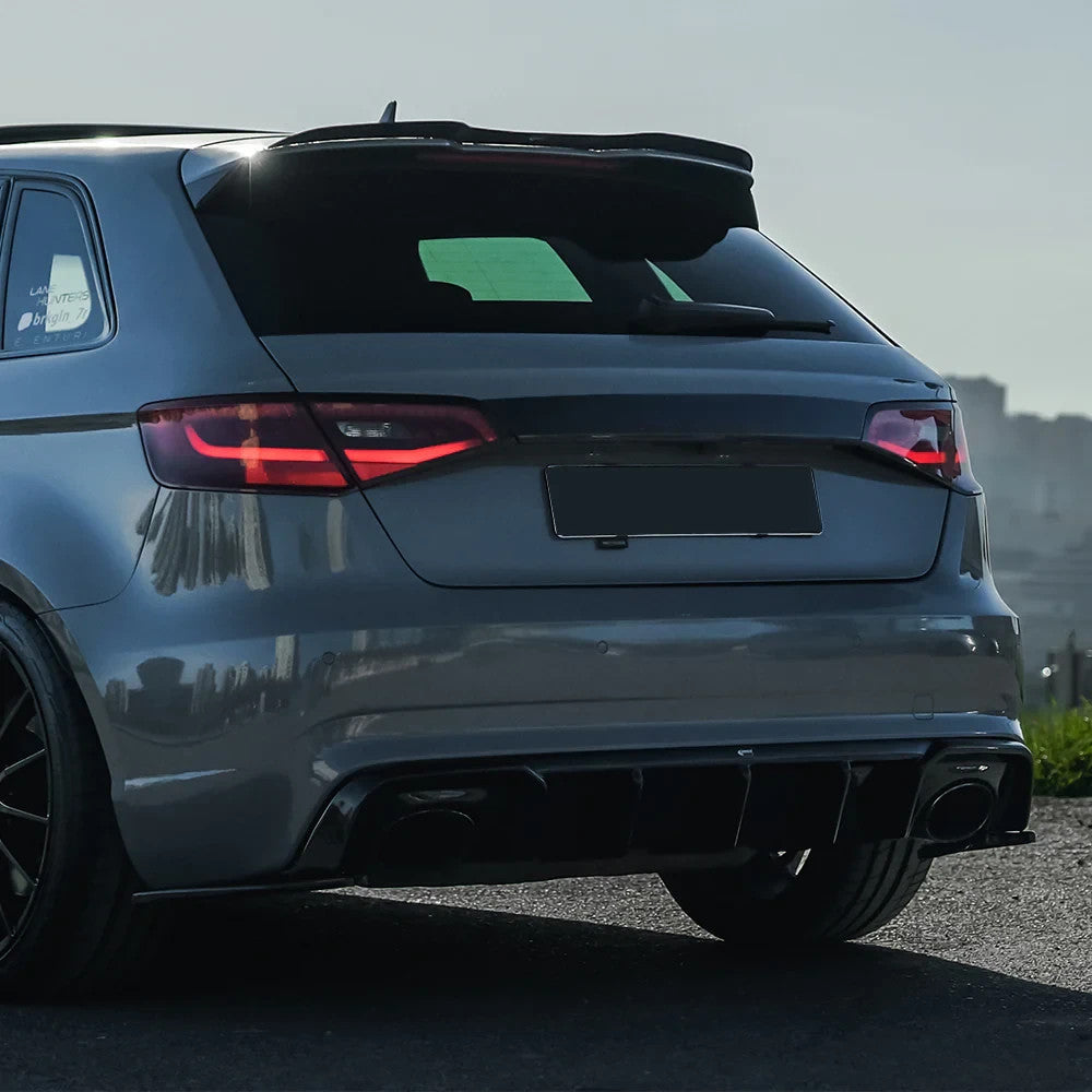 OW Rear Diffuser Diffusor AUDI RS3 Sportback 8V 2015-2016 Gloss Black