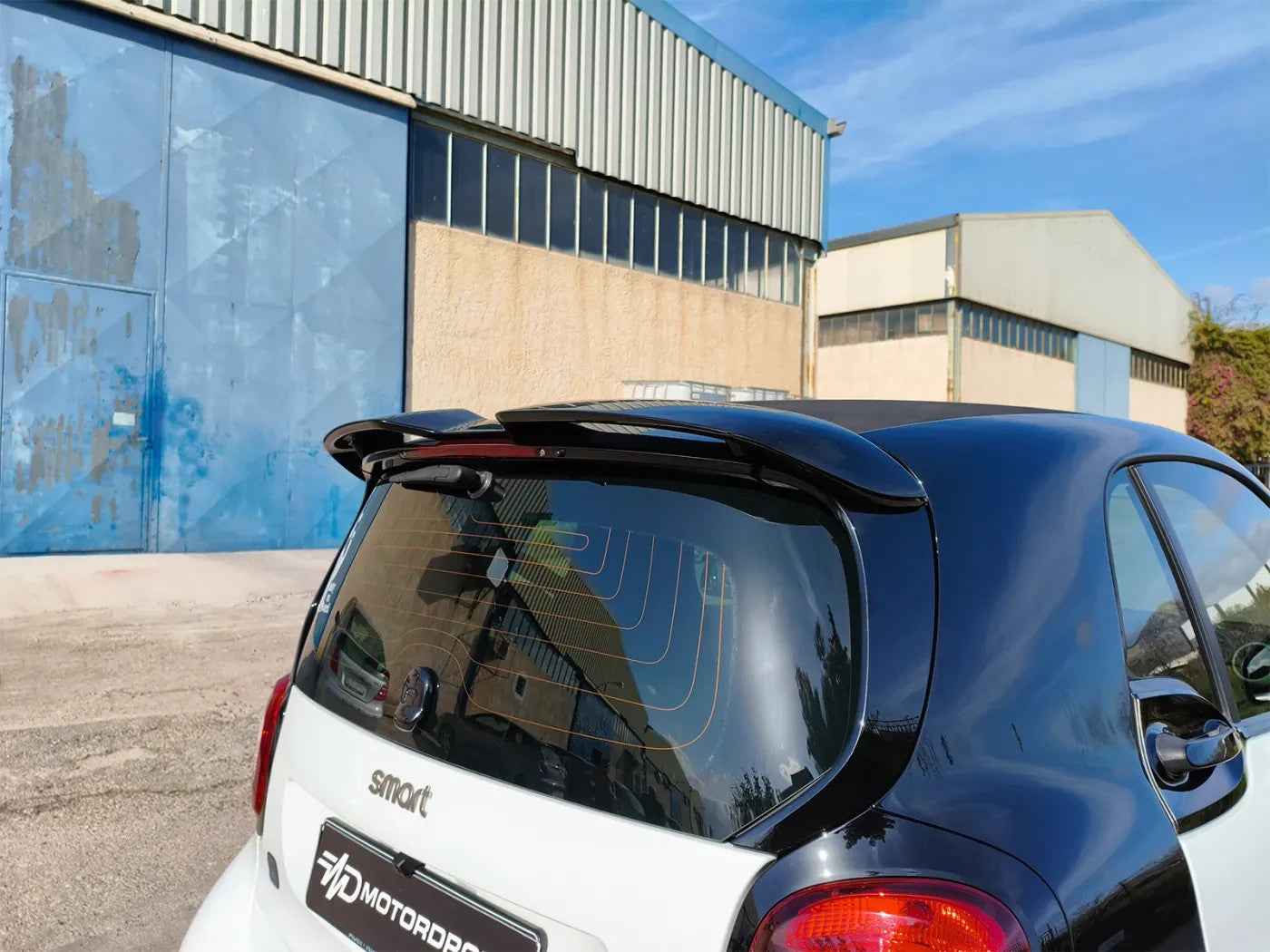 Motordrome Design Roof Spoiler Rear Wing Smart 453 Fortwo 14-24 Unpainted PU