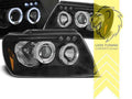 LTG LED Halo DRL Headlights Chrysler Jeep Grand Cherokee 2 WJ WG 98+ EXPORT ONLY