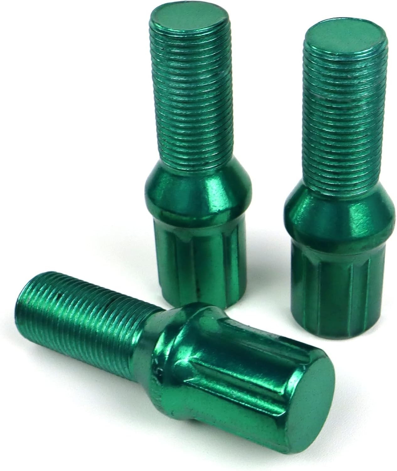 OMP Speed Alloy Wheel Lug Bolts Nuts x20 M12 x 1.5 17/19 L 27mm Green 10.9