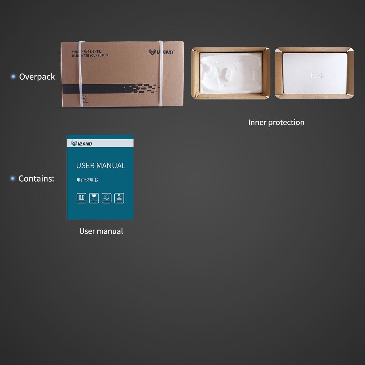 VLAND 16-21 Honda Civic 10 MK10 FC FK Chrome Lightbar LED DRL Headlights