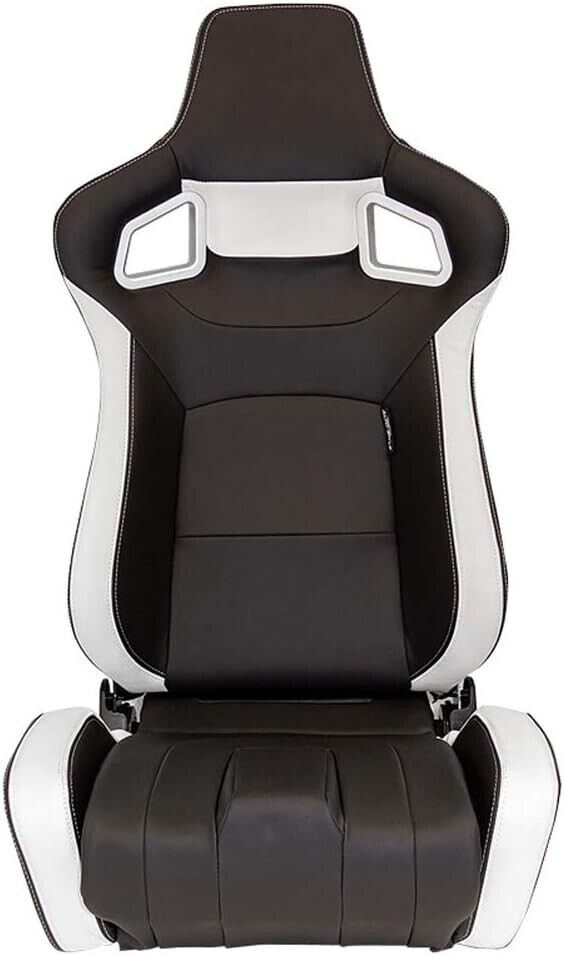 ATS RS6 x1 Individual Universal Car Van 4x4 Motorhome Bucket Seat Matt Black WHITE +slides