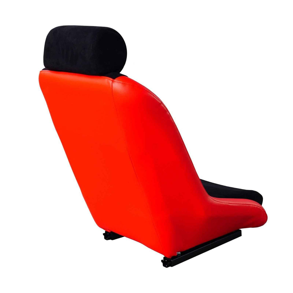Simoni Universal Pair x2 Classic Retro Vintage Red & Black Bucket Seats slides
