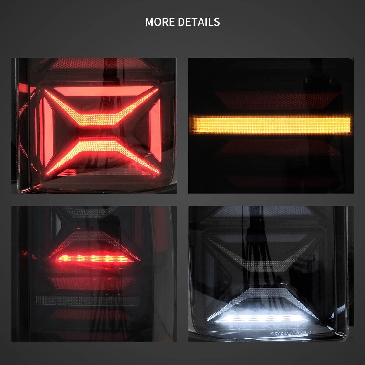 VLAND 10-22 VW Amarok DYNAMIC Welcome Animation Sequential Lightbar LED DRL Rear Lights Tail Lamps LHD