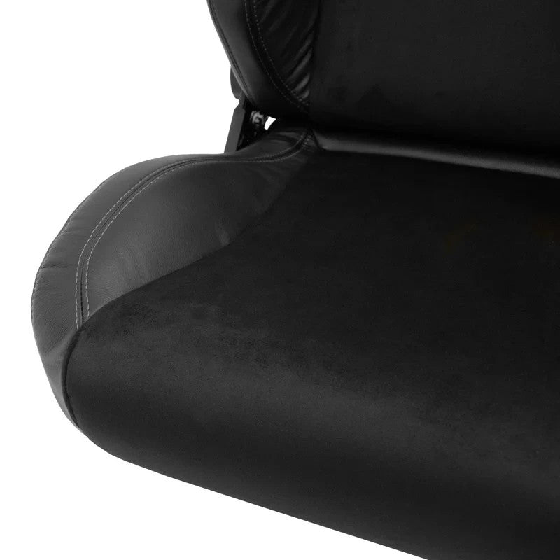 ATST x1 Universal Car Van Camper Sim Bucket Seat Black leather & alcantara