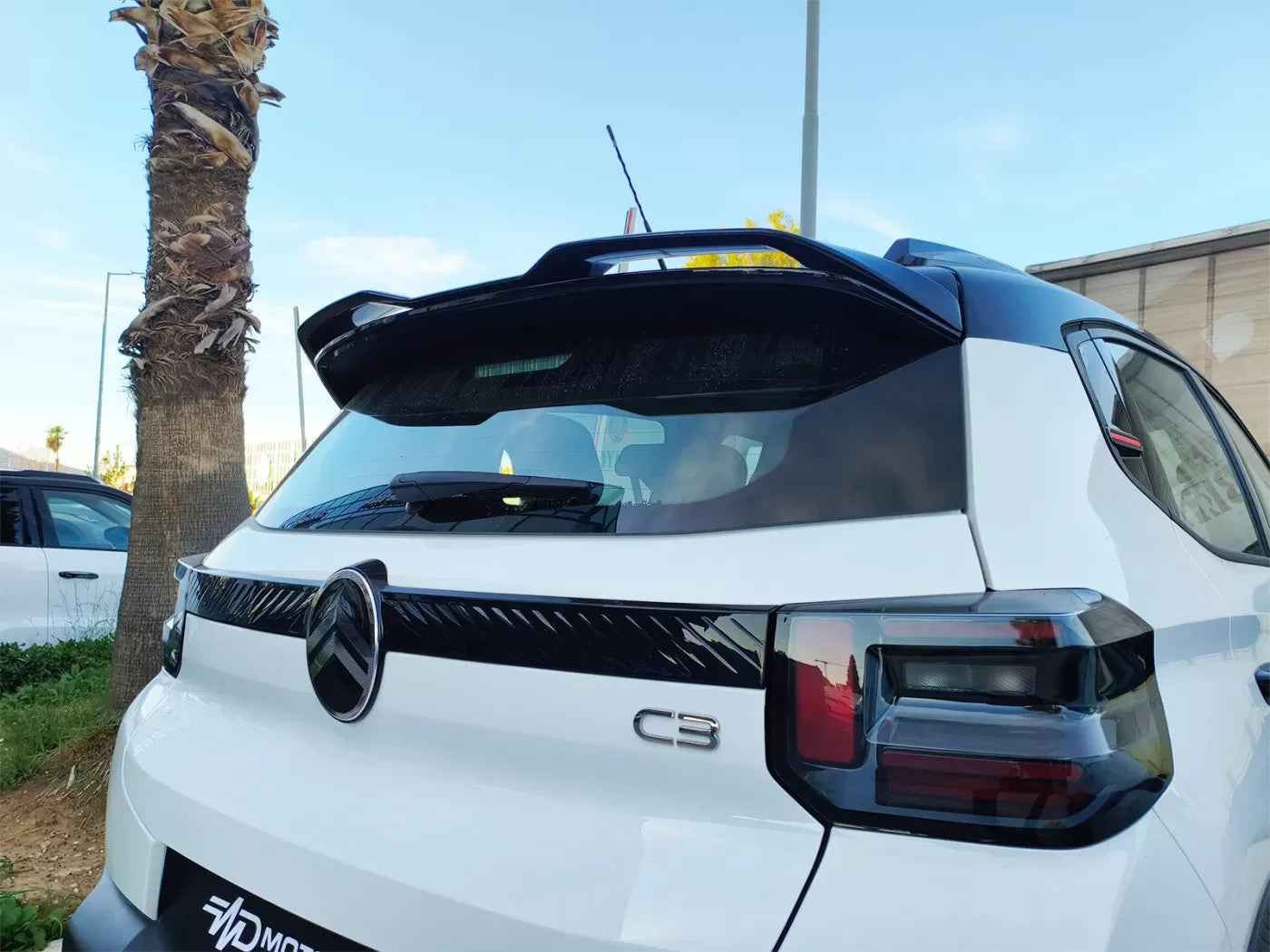 Motordrome Roof Spoiler Rear Wing Citroen C3 Mk4 24+ Gloss Black Finish