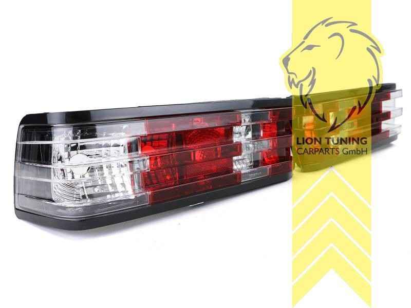 LTG Pair Halogen Rear Lights Tail Lamps Mercedes W201 190E 82-93 red white LHD