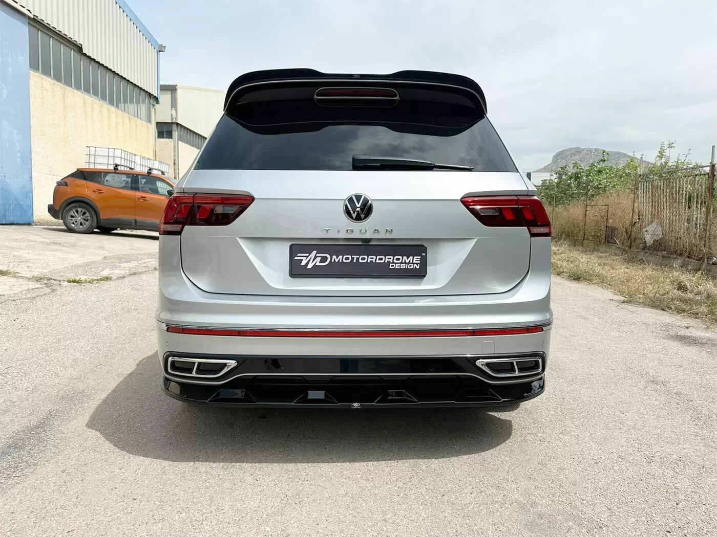 Motordrome Rear Wing Spoiler VW Tiguan R-Line Mk2 Facelift 20-24 Gloss Black