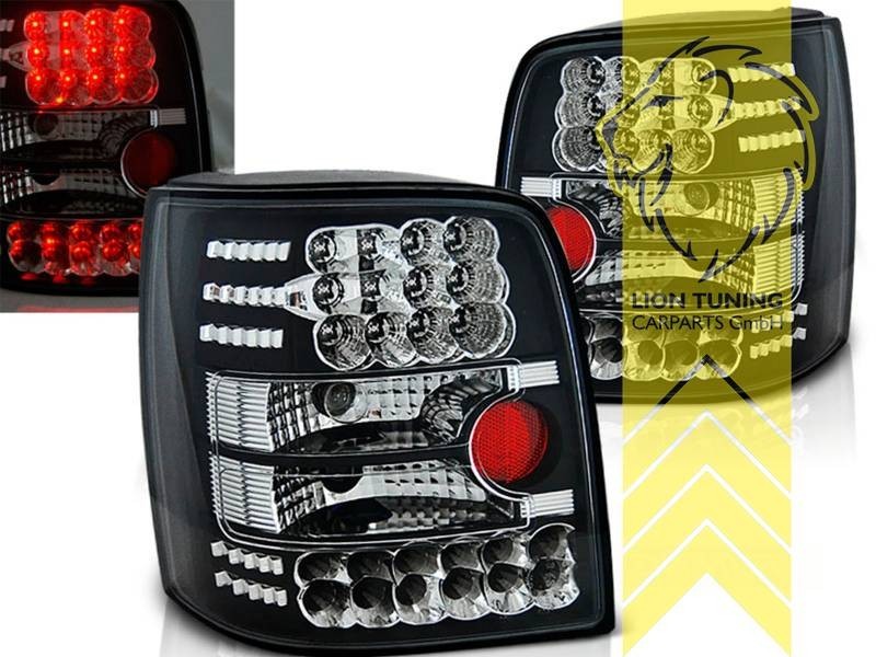 LTG Pair LED Rear Lights Tail Lamps W Passat B5 3B 97-00 Variant black LHD