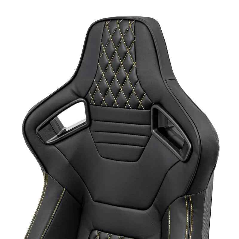 ATST x1 AK Universal Bucket Seat Quilted Yellow Diamond Stitch + slides