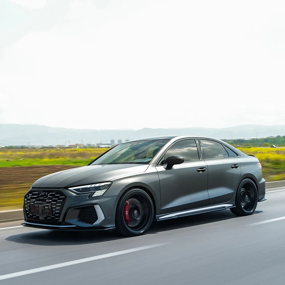 OW Front Bumper Lip Splitter AUDI A3 S-Line S3 8Y 20-24 Sedan Sportb Gloss Black