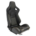 ATST x1 AK Universal Bucket Seat Quilted Yellow Diamond Stitch + slides