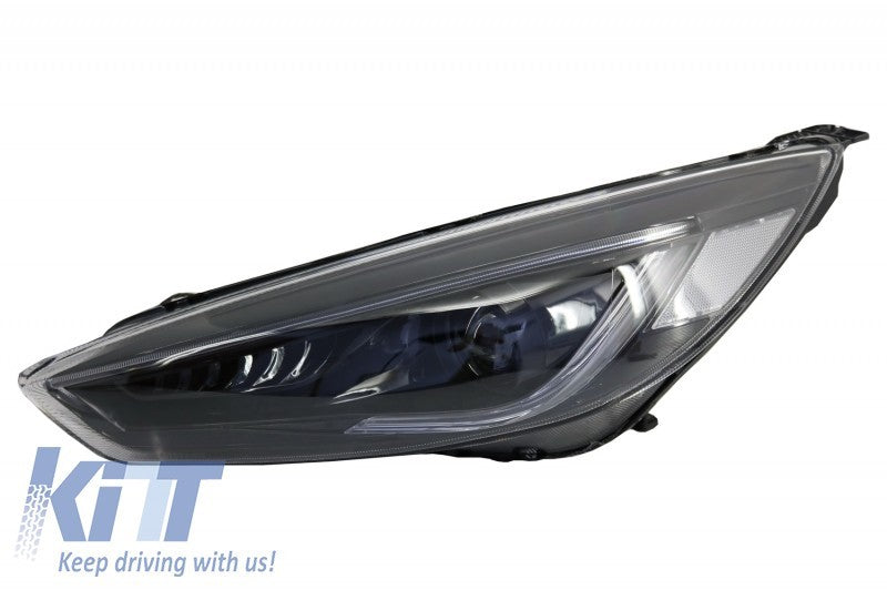 KT Pair LED DRL Bi Xenon Dynamic Demon Headlights Ford Focus 3 Mk3 15-17 LHD