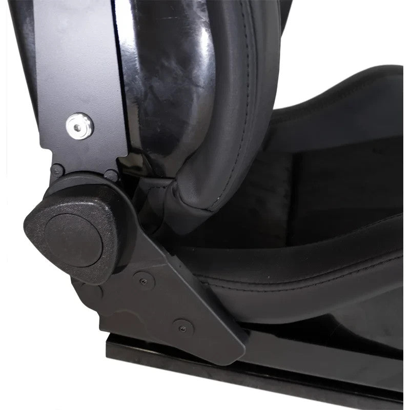 ATST x1 DELUXE Universal Car Van Sim Bucket Seat Black Synth Leather Suede