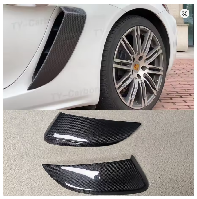 Pair of Side Air Intake Grille Vent Scoops Porsche 718 Boxster Cayman 16-20