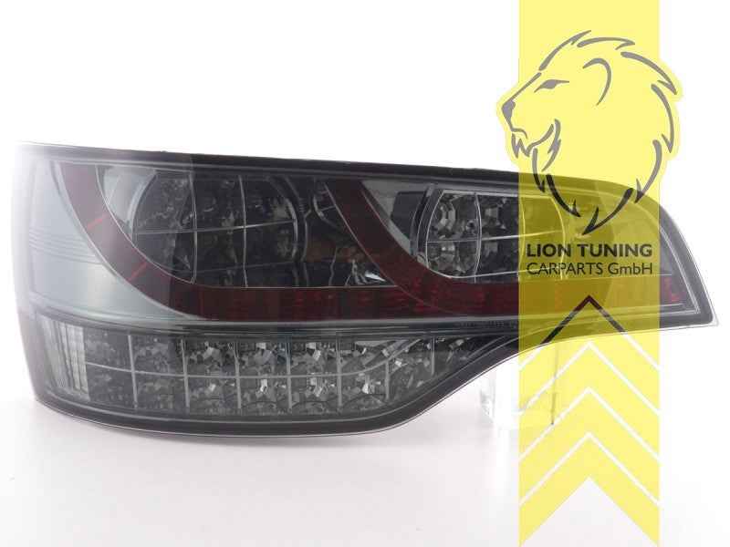 LTG Pair LED Dynamic Rear Lights Tail Lamps Audi Q7 4L 05-09 black smoke LHD