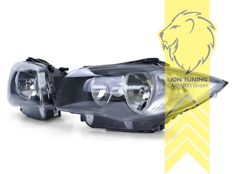 LTG Pair Halogen Headlights BMW E81 E82 E87 E88 clear glass black 03-12 LHD