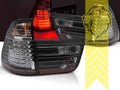 LT Pair LED Lightbar Rear Lights Tail Lamps BMW BMW E53 X5 black smoke 00-03 LHD